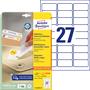 Label, universal, removeable, 63,5x29,6 mm, AVERY ZWECKFORM, 810 label/pack
